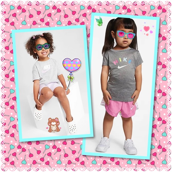 Nike Infant Girl’s Dri-Fit T-Shirt & Shorts Set (2-pieces) - Picture 2 of 8